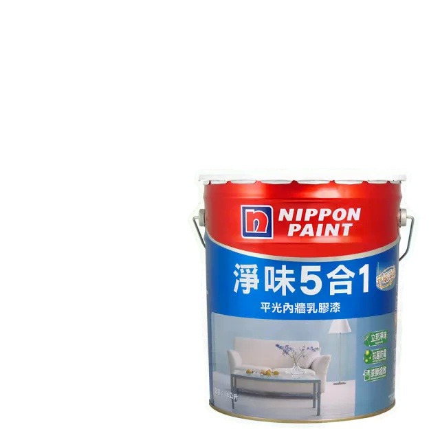 Nippon Paint 立邦 5合1內牆乳膠漆 平光 18公升裝 開心果 Pistachio Nuts YC0054-4 彩系列顏色