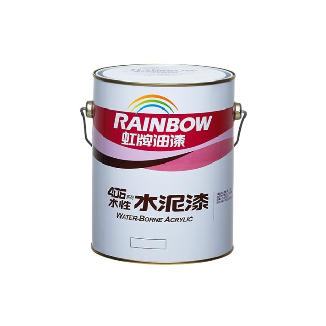 Rainbow 虹牌油漆 406 水性水泥漆 有光/平光 白色-1加侖 406