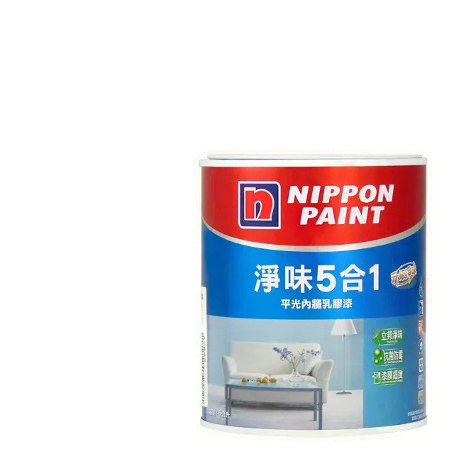 Nippon Paint 立邦 5合1內牆乳膠漆 平光 5公升裝 愉悅 Bright Laughter YN3307-4 恒系列顏色