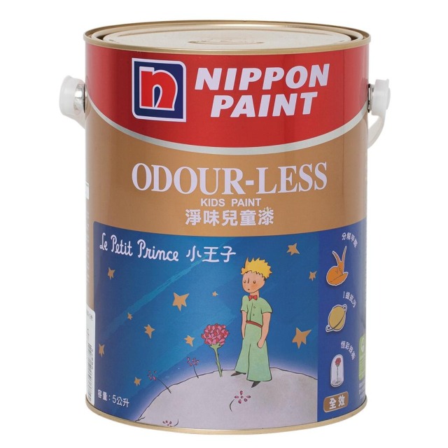 Nippon Paint 立邦 淨味兒童漆 電腦調色 平光 5公升裝 檸檬綢 Lime Carnation OW028-4 淺系列顏色