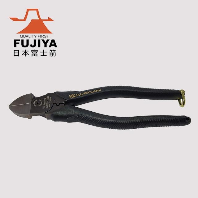 FUJIYA 富士箭 強力型斜口鉗-偏芯薄刃175mm(黑金) 7700N-175BG