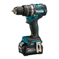 MAKITA 牧田 40V無刷震動起子電鑽 2.5Ah雙電組 產品規格表
工作能力	鑽孔能力：石工 - 13mm鐵工 - 13mm木工 - 木螺鑽頭 38mm / 自切穴鑽頭 38mm / 孔鋸 51mm緊固能力：木螺絲 - 10 mm x 90 mm機用螺絲  -  M6
打擊數(高/低)ipm	0 - 33,000 / 0 - 9,000
回轉數(高/低)rpm	0 - 2,200 / 0 - 600
扭力(硬質/軟質)N.m	64 / 30
尺寸(長x寬x高)	174 mm
重量	2.0 - 2.6