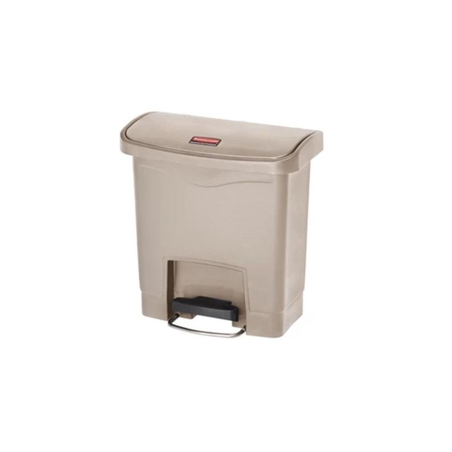 Rubbermaid 樂柏美 前踏式垃圾桶15L(米色) 米色 1883455