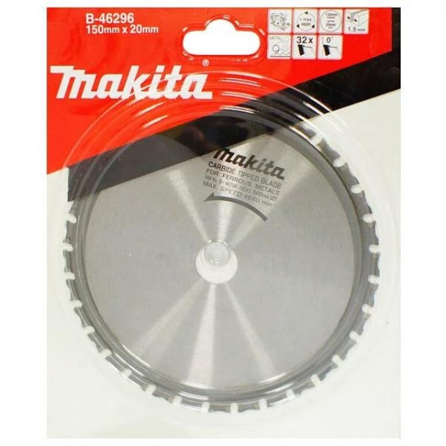 MAKITA 牧田 金屬鎢鋼鋸片150mm×32T B-46296
