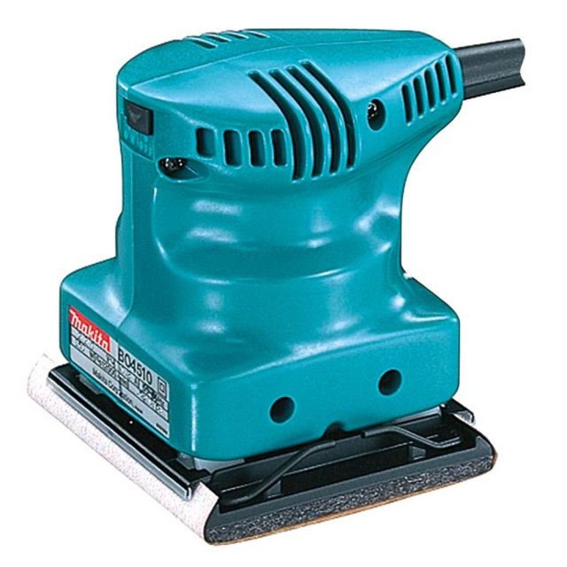 MAKITA 牧田 掌上型插電砂紙機 日本製 產品規格表
回轉數rpm	12,000
耗電量	180W
研磨盤尺寸	110*100mm
砂紙尺寸	114*140mm
尺寸(長x寬x高)	115*110*126mm
重量	1.1kg BO4510