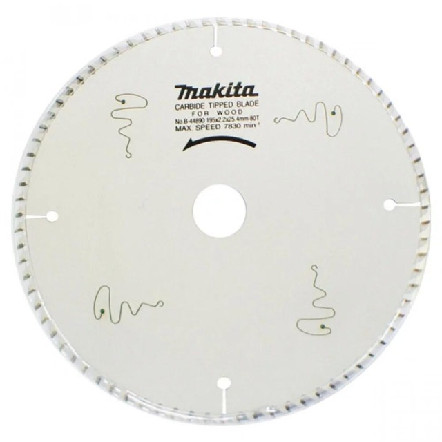 MAKITA 牧田 鐵氟龍木材鎢鋼圓鋸片195mm×80T B-44890