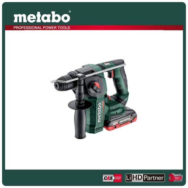 Metabo 美達寶 18V鋰電無刷三用鎚鑽4.0Ah單電套裝組 BH18LTXBL16