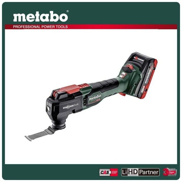 Metabo 美達寶 18V鋰電無刷磨切機4.0Ah單電套裝組隨附系統工具箱 MT 18 LTX BL QSL