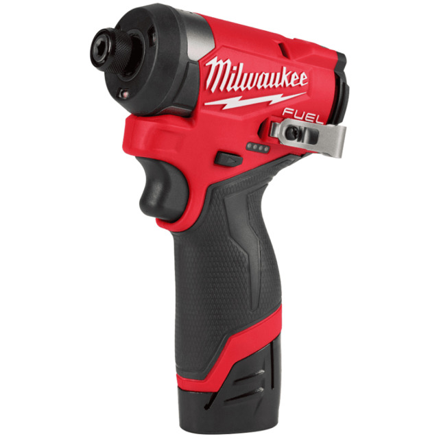 Milwaukee 美沃奇 12V鋰電無碳刷衝擊起子機 2.5Ah+5.0Ah高輸出雙電套裝組 M12FID2-5252X