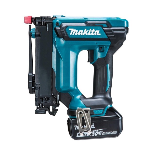 MAKITA 牧田 18V充電式ㄇ型釘槍 空機 產品規格表
工作能力	使用釘(寬x長):4x13~25 mm彈匣容量:100pcsJ線幅4mm(inner)5.2mm(outer)
尺寸(長x寬x高)	260x79x216mm
重量	2.2-2.5kg DST421ZK