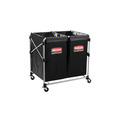 Rubbermaid 樂柏美 X型雙格摺疊布巾車150L*2 黑色 1881781