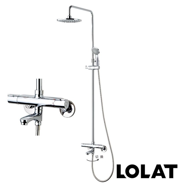 LOLAT 羅力 恆溫花灑SPA小淋浴水龍頭/鉻 STN1763K