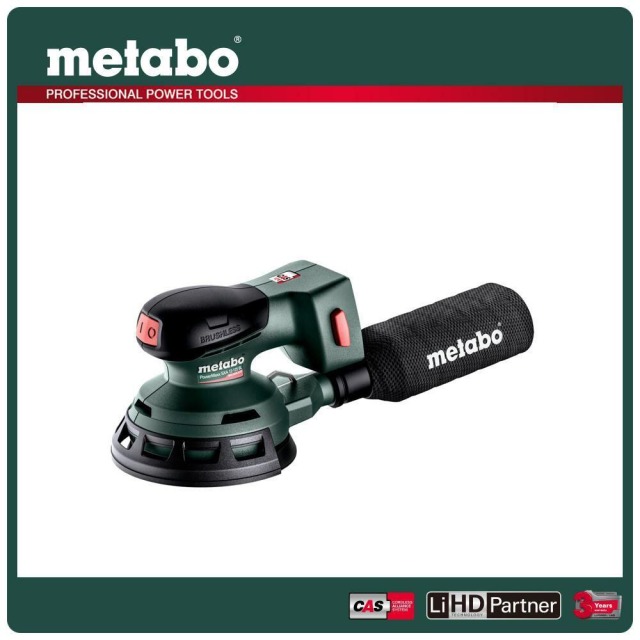 Metabo 美達寶 12V鋰電無刷5”砂紙機 空機 隨附系統工具箱 PowerMaxx SXA 12-125 BL