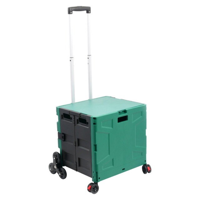 TRENY 前輪萬向爬梯購物車 軍綠黑 軍綠黑