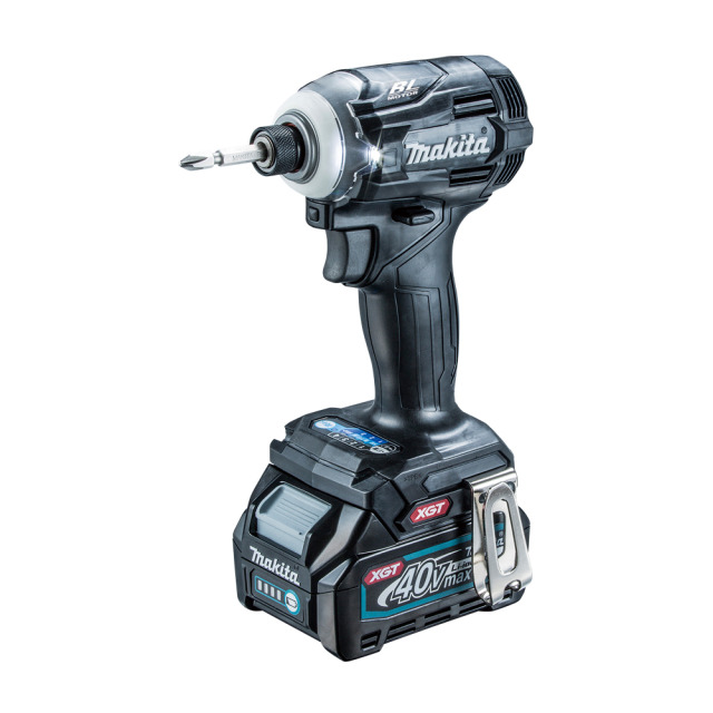 MAKITA 牧田 40V充電式無刷衝擊起子機(黑色) 2.5Ah雙電組 TD001GD204