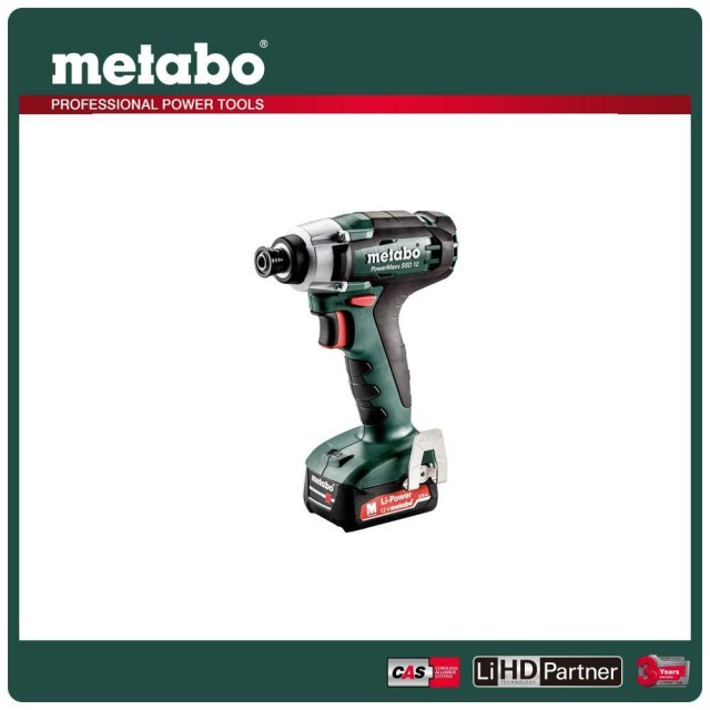 Metabo 美達寶 12V鋰電衝擊起子機2.0Ah套裝組 PowerMaxx SSD 12