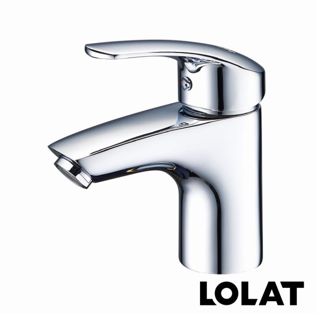 LOLAT 羅力 實惠簡約臉盆水龍頭/彈跳塑P/鉻 BNN1739