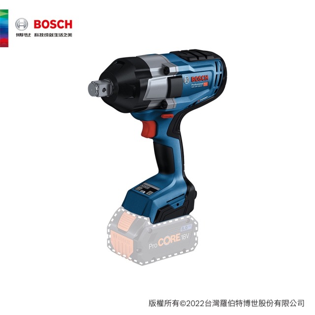 BOSCH 博世 BITURBO 雙渦輪 18V 免碳刷高扭力衝擊扳手機 GDS 18V-1050 H 空機(不含電池、充電器) GDS 18V-1050 H
