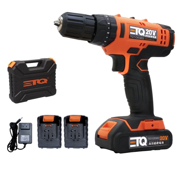 ETQ USA 20V鋰電衝擊電鑽雙電組 T01DD202B