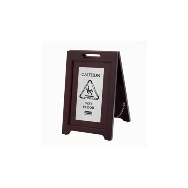 Rubbermaid 樂柏美 木質安全告示牌(銀色) 銀色 1867508