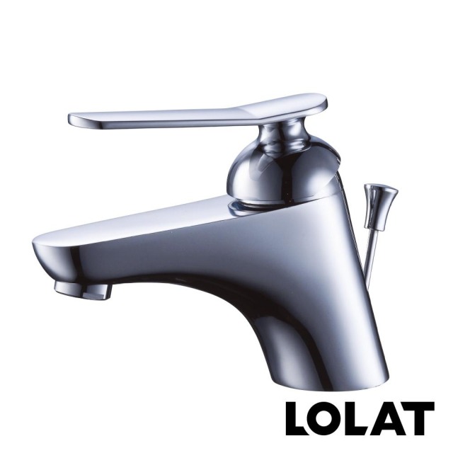 LOLAT 羅力 簡約臉盆龍頭/拉桿/鉻 BNN1157