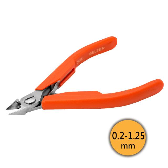 BAHCO 瑞典魚牌 錐形頭微型電子斜口鉗 (微突切口) 0.2-1.25mm 長度: 110 mm
鉗口長度: 10 mm
重量: 46 g
剪切能力: Φ0.2-1.25 mm 2646