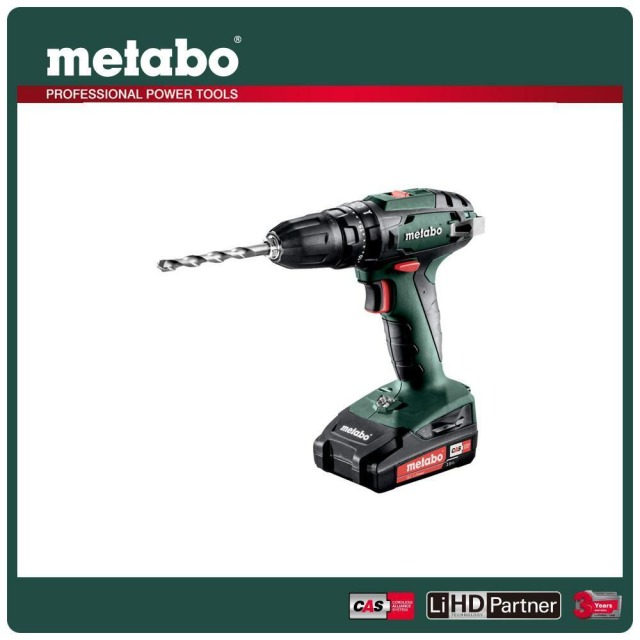 Metabo 美達寶 18V鋰電震動電鑽套組2.0Ah套裝組隨附攜帶箱 SB 18 SET