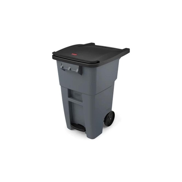 Rubbermaid 樂柏美 BRUTE腳踏式可推垃圾桶189L(灰色) 灰色 1971956