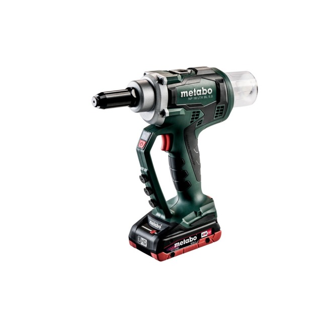 Metabo 美達寶 18V鋰電無刷拉釘機 4.0Ah單電套裝組 隨附系統工具箱NP 18 LTX BL 5.0 4.0Ah單電套裝組 隨附系統工具箱 NP 18 LTX BL 5.0