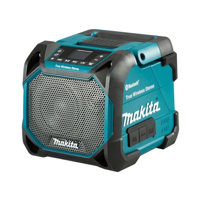 MAKITA 牧田 12V-18V交直流兩用藍芽音響-空機 產品規格表
工作能力	最大輸出值：18V - 10W / 14.4V - 6W / 12V max - 3.5W / AC - 3.5W揚聲器尺寸：低音 - Ø101.6 mm / 高音揚聲器 - Ø36 mm
尺寸(長x寬x高)	217x206x199 mm
重量	2.7 - 3.4 kg DMR203