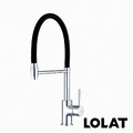 LOLAT 羅力 時尚矽管抽拉立式水龍頭/鉻 KNN1777