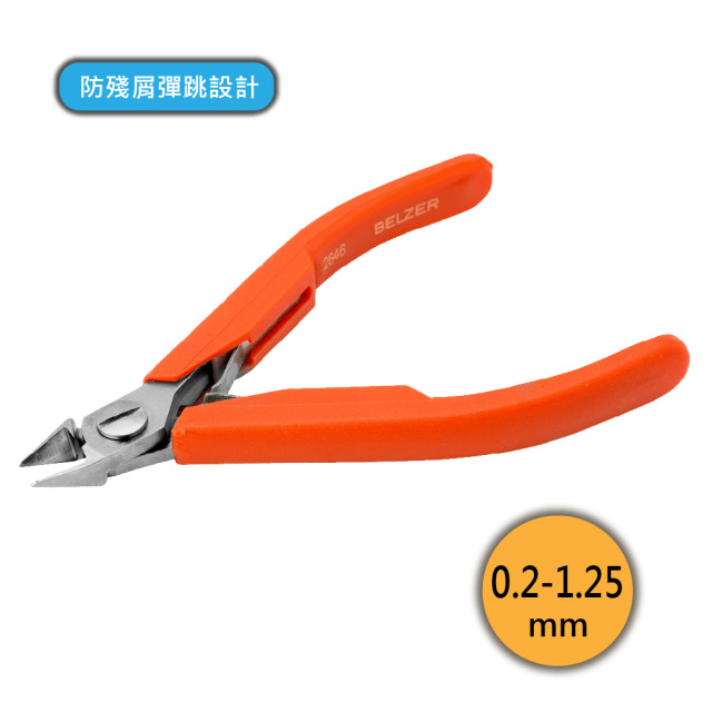 BAHCO 瑞典魚牌 錐形頭微型電子斜口鉗 (極齊平切口, 防殘屑彈跳設計) 0.2-1.25mm 長度: 112.5 mm
鉗口長度: 12.5 mm
重量: 49 g
剪切能力: Φ0.2-1.25 mm 2666FK