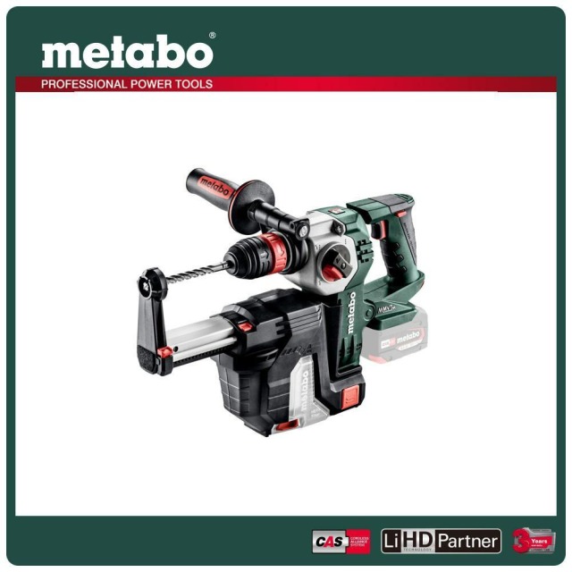 Metabo 美達寶 18V鋰電無刷集塵三用鎚鑽-快拆空機隨附工具袋 KHA 18 LTX BL 24 QuickISA