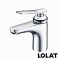 LOLAT 羅力 簡約臉盆水龍頭/彈跳塑P/鉻 BNT1857