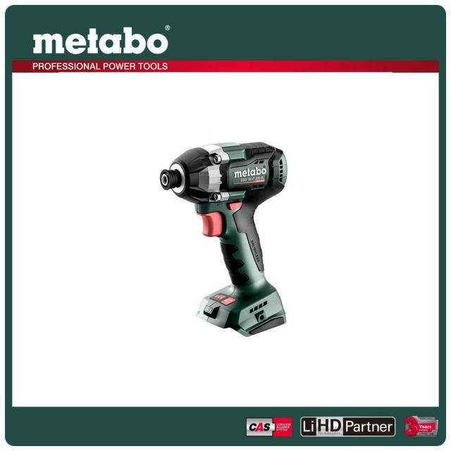 Metabo 美達寶 18V鋰電無刷衝擊起子機短軸版空機隨附系統工具箱 SSD 18 LT 200 BL
