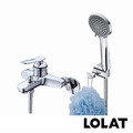 LOLAT 羅力 簡約沐浴水龍頭/出水量大/鉻 SNN1256H