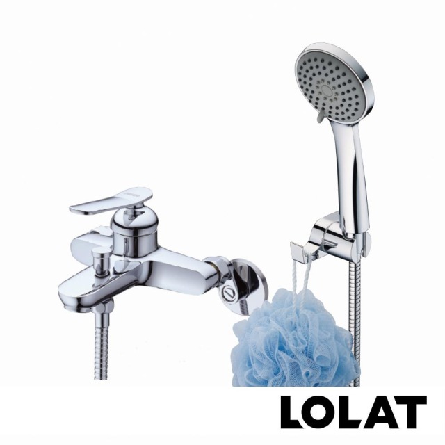 LOLAT 羅力 簡約沐浴水龍頭/出水量大/鉻 SNN1256H