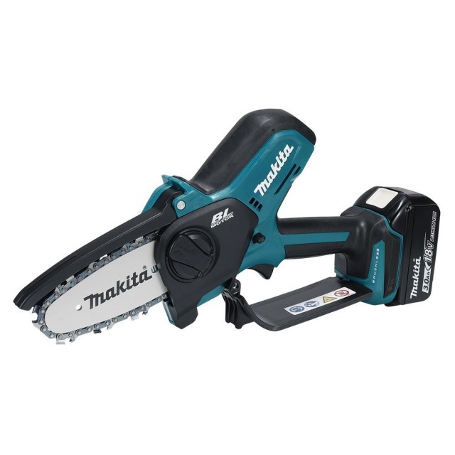 MAKITA 牧田 18V無刷手持鏈鋸機 空機 產品規格表
鏈條油箱容量	55 ml
鏈條速度	0 - 8.0 m/s
鏈條規格	80TXL
導板	100 mm
尺寸(長x寬x高)	357 - 408 x 90 x 232 - 249 mm
重量	1.6 - 2.0 kg DUC101Z