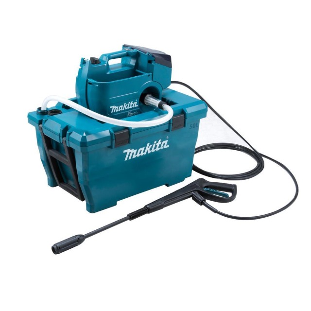 MAKITA 牧田 16V(18*2)充電式無刷高壓清洗機 空機 產品規格表
工作能力	最大水量(使用清洗刷時)Ｌ：6.3L/min水量高壓5.5L/min低壓：4.0L/min最大允許壓力：8.0Mpa工作壓力(使用噴槍時)高壓/5.5Mpa低壓/3.0Mpa最大給料壓力：1.0Mpa最大給料溫度：40度C最大抽吸高度：1m最大輸出功率：800W
尺寸(長x寬x高)	438x218x269mm
重量	7.1-7.7kg DHW080ZK