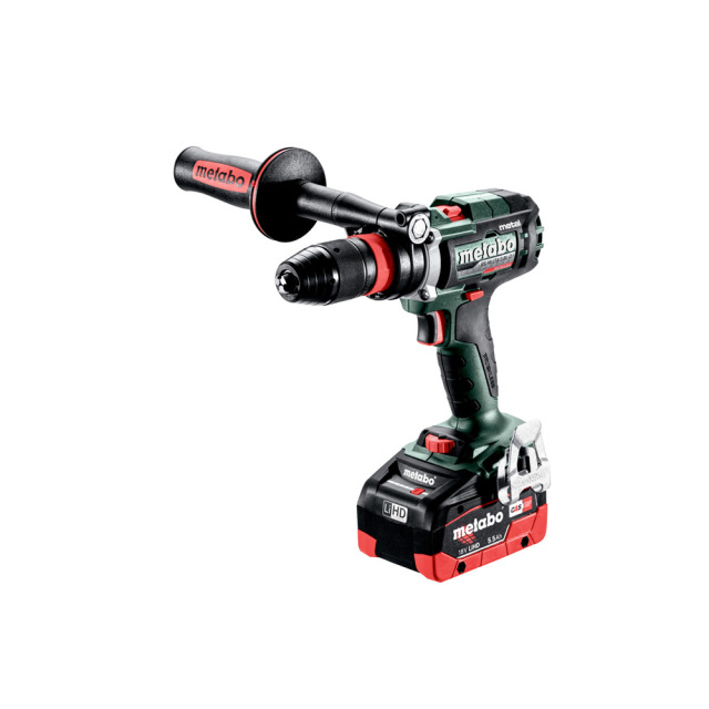 Metabo 美達寶 18V鋰電無刷金屬脈衝三速電鑽 5.5HD雙電套裝組 BS 18 LTX 3 BL Q I METAL 18V鋰電無刷, 5.5HD, 雙電 BS 18 LTX 3 BL Q I METAL
