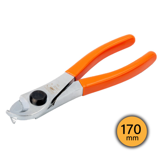 BAHCO 瑞典魚牌 電纜剪 (PVC握把) 170mm 長度: 170 mm
鉗口長度: 17 mm
重量: 210 g
剪切能力: 10 mm 2800N