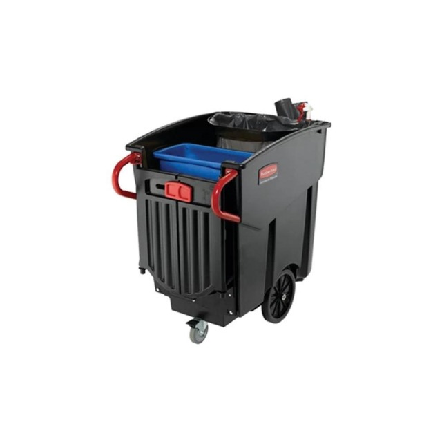 Rubbermaid 樂柏美 移動廢料清運車 黑色 FG9W7300BLA