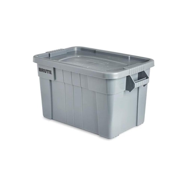 Rubbermaid 樂柏美 BRUTE帶蓋搬運箱 76L(灰色) 灰色 FG9S3100GRAY