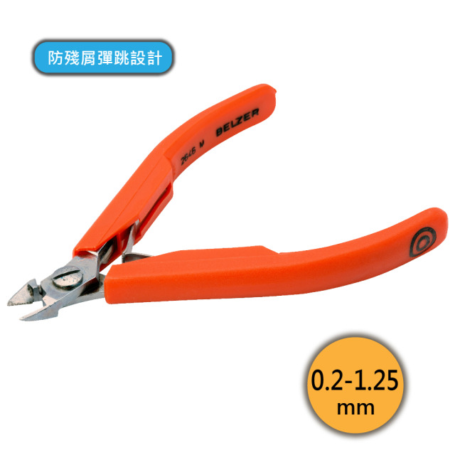 BAHCO 瑞典魚牌 橢圓頭微型電子斜口鉗 (微突切口, 防殘屑彈跳設計) 0.2-1.25mm 長度: 110 mm
鉗口長度: 10 mm
重量: 46 g
剪切能力: Φ0.2-1.25 mm 2646RK