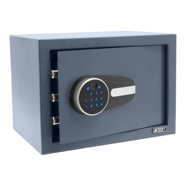 TRENY 美式指紋+密碼保險箱 25款灰 25款灰