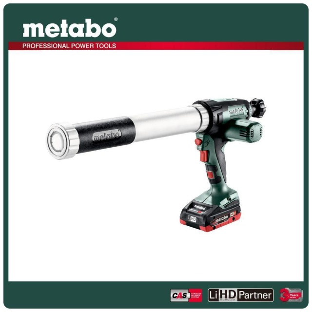 Metabo 美達寶 18V鋰電注膠槍4.0Ah單電套裝組隨附工具袋 KPA 18 LTX 600
