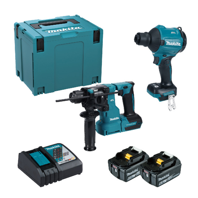 MAKITA 牧田 18V鋰電無刷雙機組 DAS180+DHR183 6.0Ah雙電機套裝組 DLX2519GJ