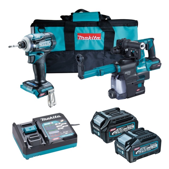 MAKITA 牧田 40V無刷雙機雙電組DK0135G201(40V 2.5A*1+40V 4.0A*1)