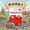 【歐洲上網卡】官方原裝Vodafone 5G上網 含通話 品質保證