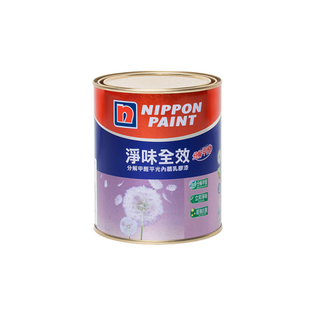 Nippon Paint 立邦 淨味全效 分解甲醛乳膠漆 平光 1公升裝 海濱微風 Snowscape OW045-4 淺系列顏色
